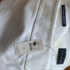Talbots white ankle pants NWT!